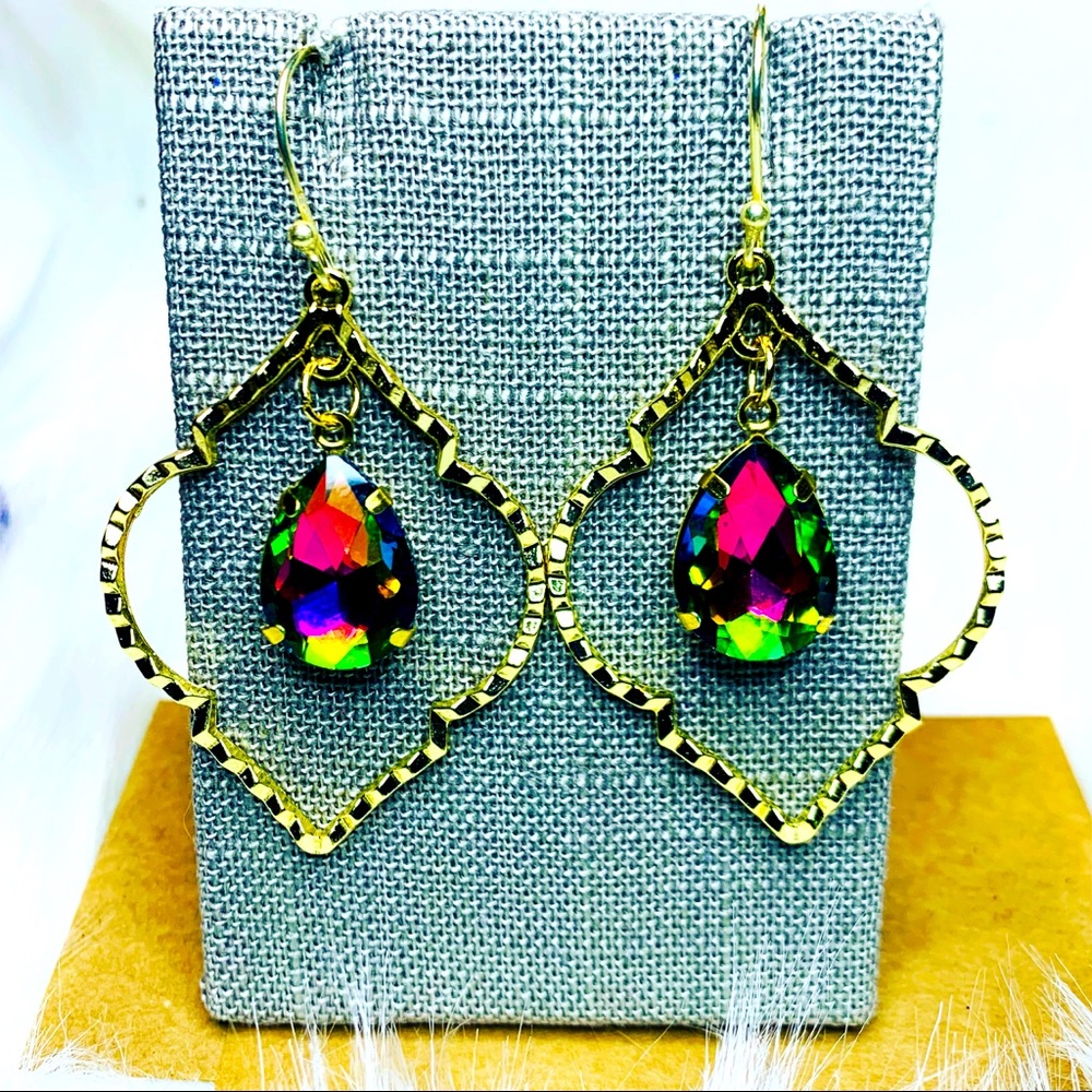 Gold Marquis Earrings